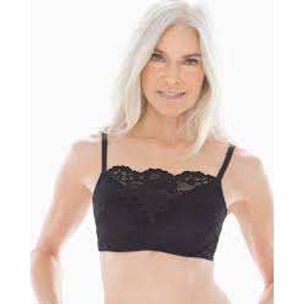 Soma Intimates Black Lace Trim Microfiber Underwire Bra 34C Adjustable Straps
